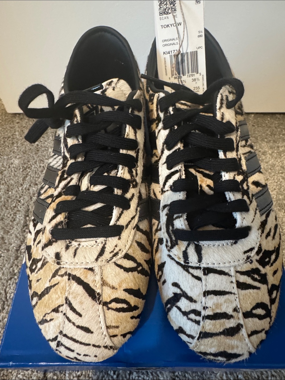 adidas Tokyo Tiger Print Sneakers - Black & Beige